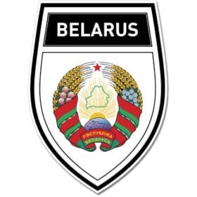 Belarus Shield Coat of Arms Emblem Wall Window Car Sticker Decal