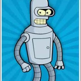 Bender Futurama Movie Vinyl Sticker