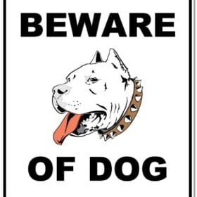 Beware Of Dog Sign Wall Window Car Vinyl Sticker Decal