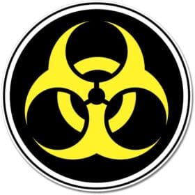 Bio Hazard Circle Sign Wall Window Car Vinyl Sticker Decal