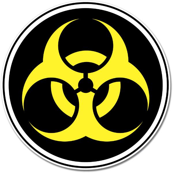 Bio Hazard C.ircle Sign Wall Window Car Vinyl Sticker vinyl Decal