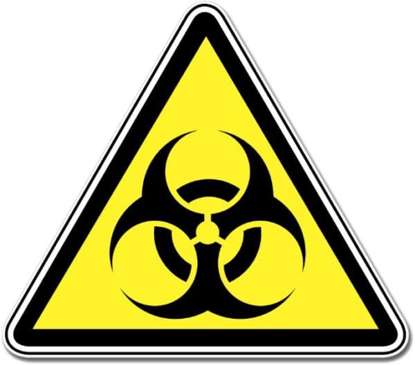 Bio Hazard Triangle Sign Wall Window Car Vinyl Sticker Decal