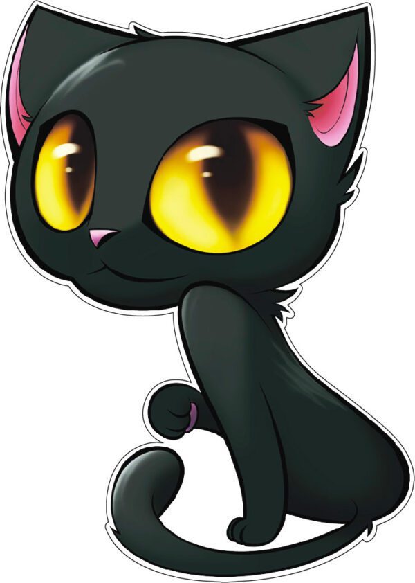 Black-Cat-Cartoon-Kitten-vinyl