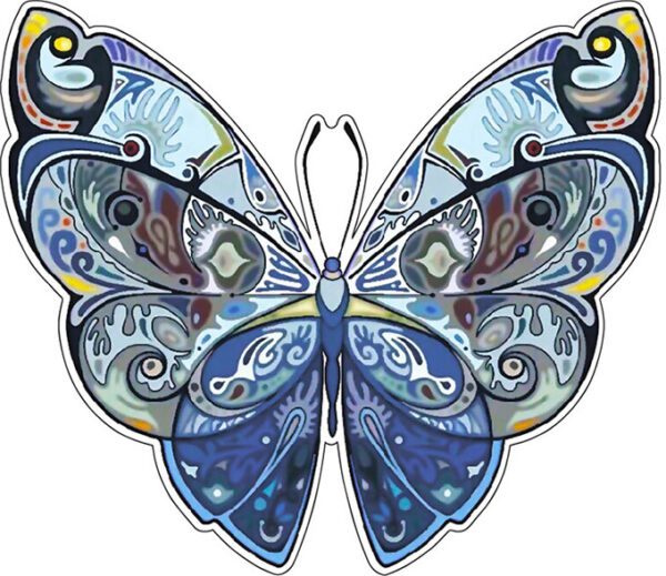 Blue-Butterfly-Hippie-Psychedelia-Colorful-vinyl-sticker