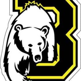 Boston Bruins Logo White Bear Vinyl Sticker