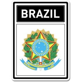 Brazil Crest Coat of Arms Wall Window Car Vinyl Sticker Decal