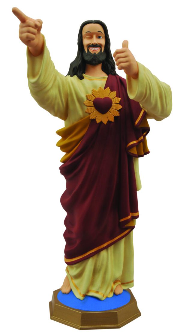 Buddy Christ is a parody religious icon created by filmmaker Kevin Smith, which first appeared in Smith's 1999 film Dogma.