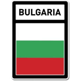 Bulgaria Crest Flag Black Wall Window Car Vinyl Sticker