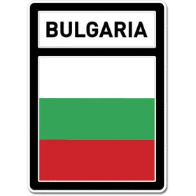 Bulgaria Crest Flag Black Wall Window Car Vinyl Sticker