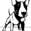 Bull Terrier Fighting Dog Cut Out Vinyl Decal