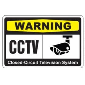 CCTV Video surveillance Security Camera Warning sign Printed Vinyl Sticker