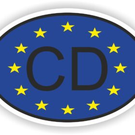 CD-Corps-Diplomatic-Country-Code-vinyl-sticker