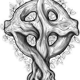 CELTIC CROSS tree BUMPER VINYL STICKER.JPG