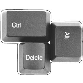 CTRL-ALT-DEL The Best Gamer Computer Keyboard Shortcut Security Keys vinyl sticker