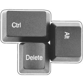 CTRL-ALT-DEL The Best Gamer Computer Keyboard Shortcut Security Keys vinyl sticker