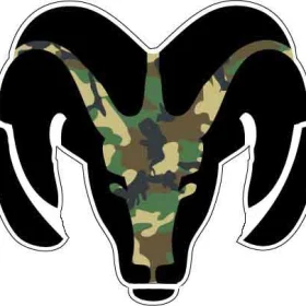 Camouflage Dodge Logo Vinyl Sticker