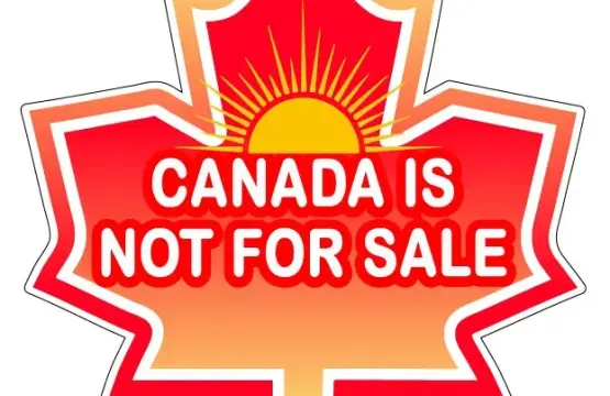 Canada Is Not For Sale Maple Leaf Sun Rise Proud To Be Canadian Design vinyl sticker