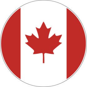 Canada Standard Flag Round Celebrating Canadian Country Pride With Circular Twist vinyl sticker