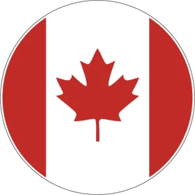 Canada Standard Flag Round Celebrating Canadian Country Pride With Circular Twist vinyl sticker
