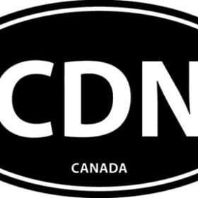 Canada CDN Euro Oval Black Wall Window Car Vinyl Sticker