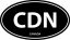 Canada CDN Euro Oval Black Wall Window Car Vinyl Sticker