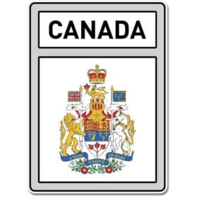 Canada Crest Coat of Arms Silver Wall Window Car Sticker Decal