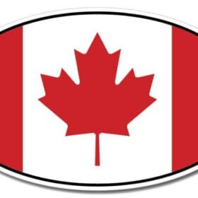Canada Oval Euro Flag Wall Window Car Vinyl Sticker Decal