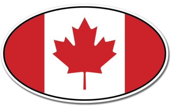 Canada Oval Euro Flag Wall Window Car Vinyl Sticker Decal