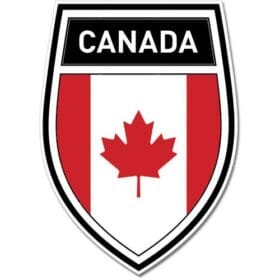 Canada Shield Crest Wall Window Car Vinyl Sticker