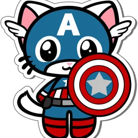 Captain-America-Baby-Kitten-vinyl-sticker
