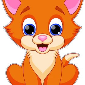 Cat-Cute-Orange-Kitten-vinyl-sticker