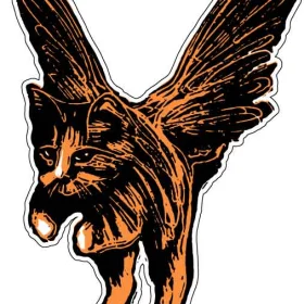 Cat With Wings Fantasy Art vinyl sticker