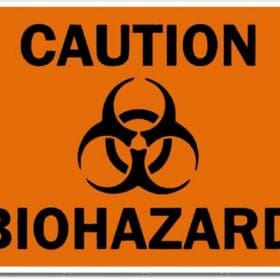 Caution Biohazard Orange Sign Wall Window Car Vinyl Sticker