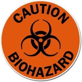 Caution Biohazard Round Sign Wall Window Car Vinyl Sticker