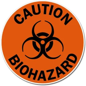 Caution Biohazard Round Sign Wall Window Car Vinyl Sticker