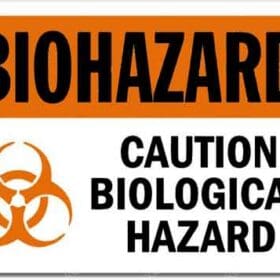 Caution Biological Hazard Sign Wall Window Car Vinyl Sticker