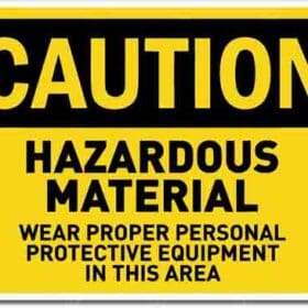 Caution Hazardous Material Sign Wall Window Car Vinyl Sticker