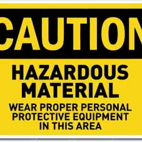 Caution Hazardous Material Sign Wall Window Car Vinyl Sticker