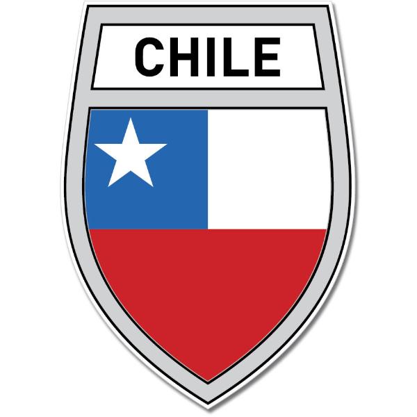 Chile Shield Crest Silver Wall Window Car Vinyl Sticker Decal