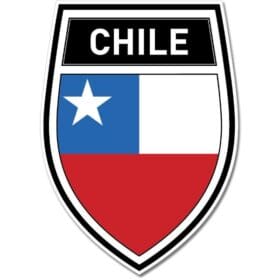 Chile Shield Crest Wall Window Car Vinyl Sticker Decal