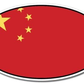 China Oval Euro Flag Wall Window Car Vinyl Sticker Decal