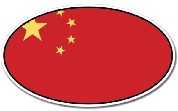 China Oval Euro Flag Wall Window Car Vinyl Sticker Decal