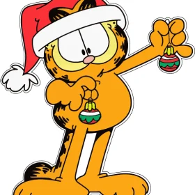 Christmas Garfield Comic Strip Character Vinyl Sticker