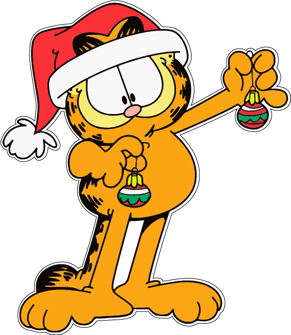 Christmas Garfield Comic Strip Character Vinyl Sticker