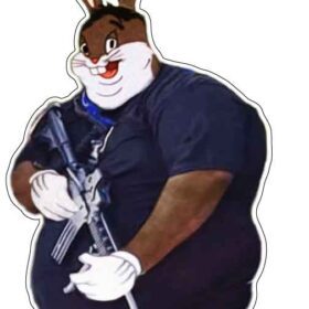 Chungus Bunnies Cartoon vinyl sticker