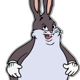 Chungus Bunnies Smiling vinyl sticker