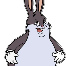 Chungus Bunnies Smiling vinyl sticker