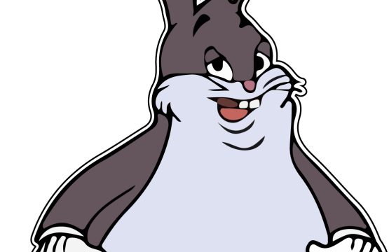 Chungus Bunnies Smiling vinyl sticker