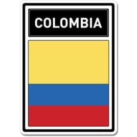 Colombia Crest Flag White Wall Window Car Vinyl Sticker Decal