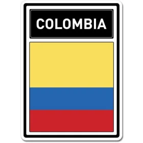 Colombia Crest Flag White Wall Window Car Vinyl Sticker Decal